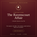 The Ravenscourt Affair: A Vintage 1893 Murder Mystery Case File